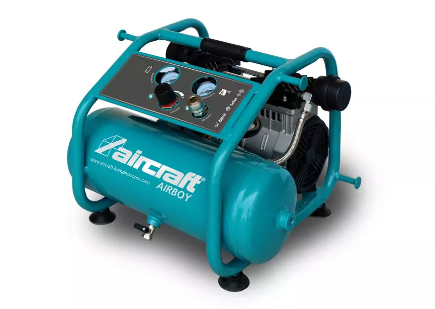 Compressor geluidsarm olievrij ketel 8 L 1,3 kW / 1,75 Pk 240 L/min 10 bar 230V Aircraft