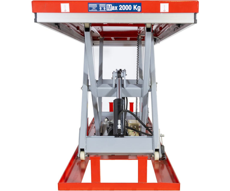 Elektrohydraulische schaarheftafel 1000 mm 2000 kg 230 V lengte 2500 mm MW Tools