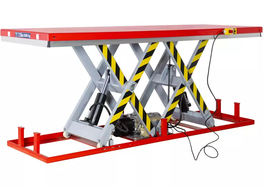 Elektrohydraulische schaarheftafel 1000 mm 2000 kg 230 V lengte 2500 mm MW Tools