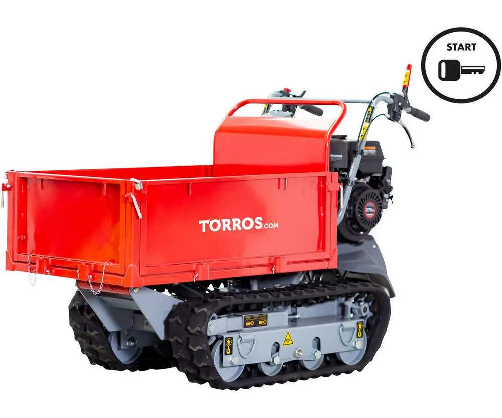 Mini rupsdumper kipbak 500kg 9pk 6+2R snelheden elektrische start Torros