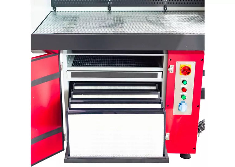 Afzuigtafel voor rook-, stof- en dampen 1350x800mm 230V MW Tools