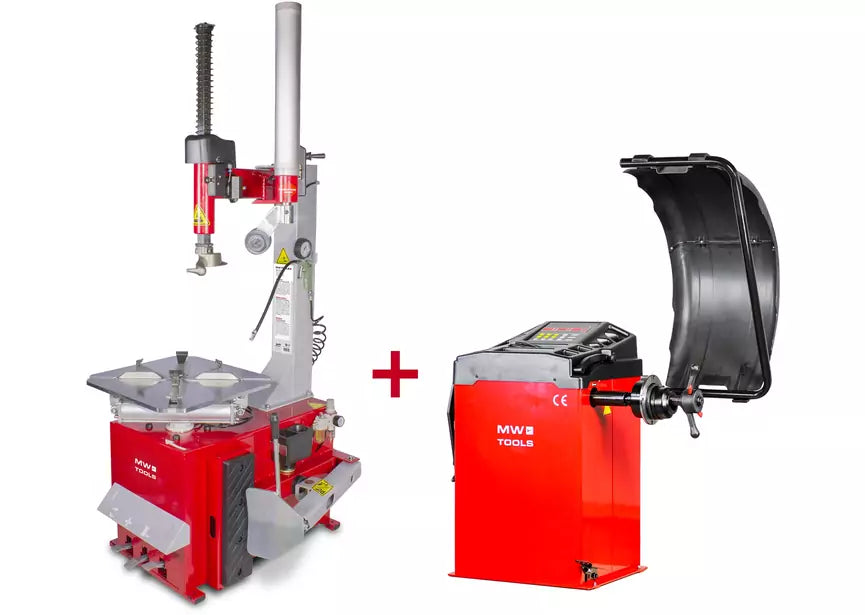 Set bandenwisselaar BT200M 230V+ balanceermachine BB205 230V MW Tools
