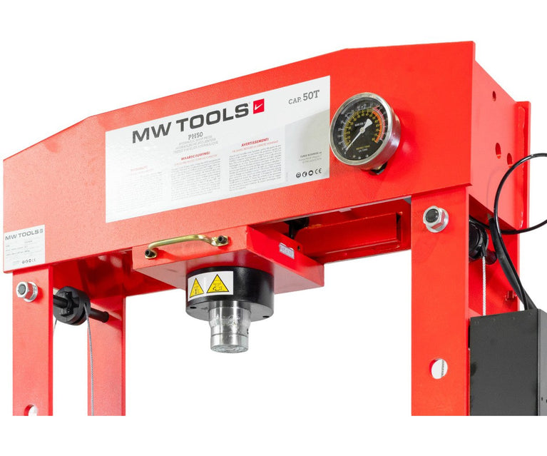 Hydraulische pers 50T hand- en voetbediening MW Tools