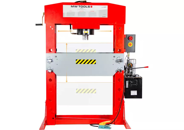 Elektro-hydraulische werkplaatspers 150T mobiele cilinder MW Tools