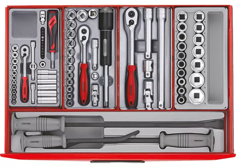 Gereedschapswagen rood mini master set 7 laden Teng Tools