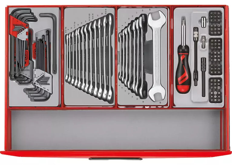 Gereedschapswagen rood mini master set 7 laden Teng Tools