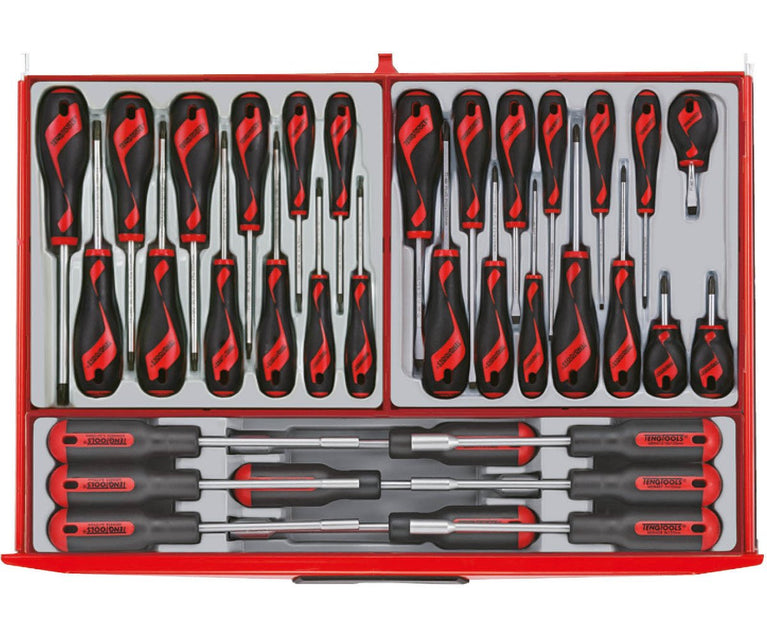 Gereedschapswagen rood mega master set 1011-delig Teng Tools