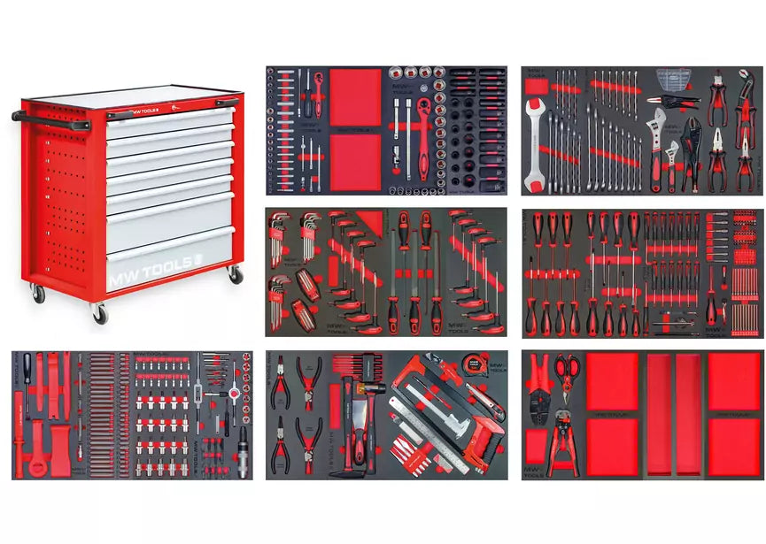 Gevulde PRACO gereedschapswagen XL 514-delig MW Tools