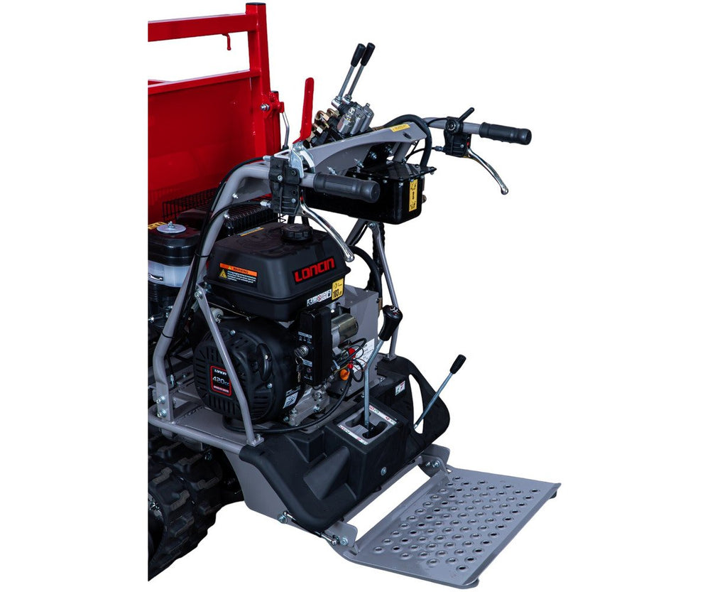 Rupsdumper 800 kg platformbak 13pk 6+2R snelheden elektrische start en hydraulische schaarlift Torros