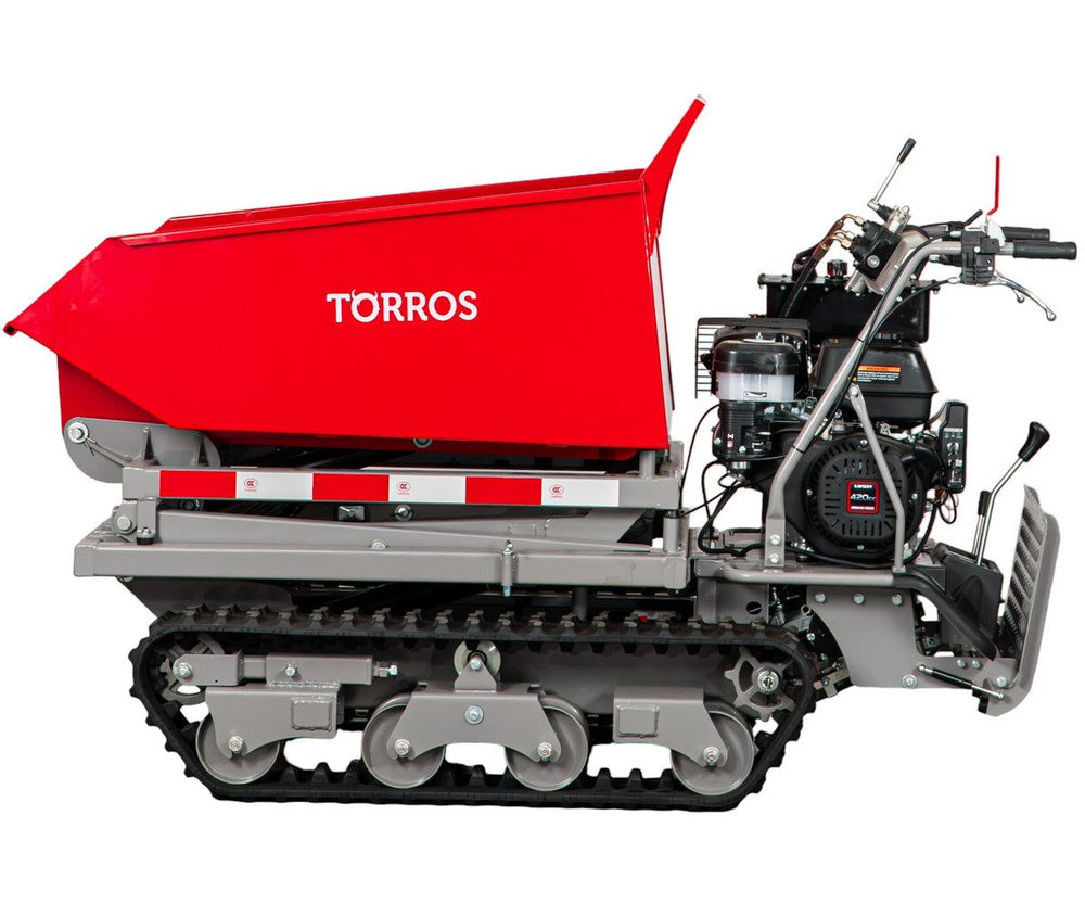 Rupsdumper 800 kg 13pk 6+2R snelheden elektrische start en hydraulische schaarlift Torros