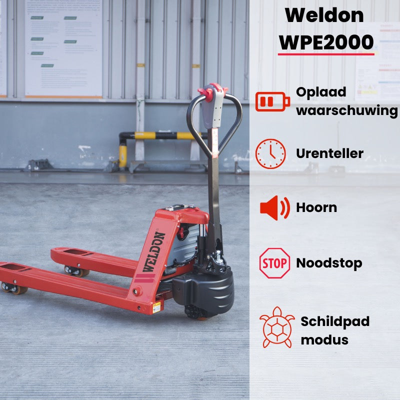 WELDON ELEKTRISCHE POMPWAGEN WPE2000 – 2000 KG – 1150 MM