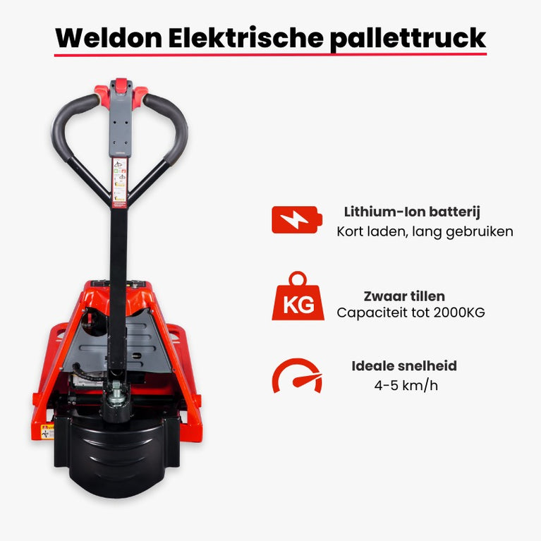 WELDON ELEKTRISCHE POMPWAGEN WPE2000 – 2000 KG – 1150 MM