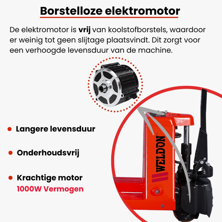 WELDON ELEKTRISCHE POMPWAGEN WPE2000 – 2000 KG – 1150 MM