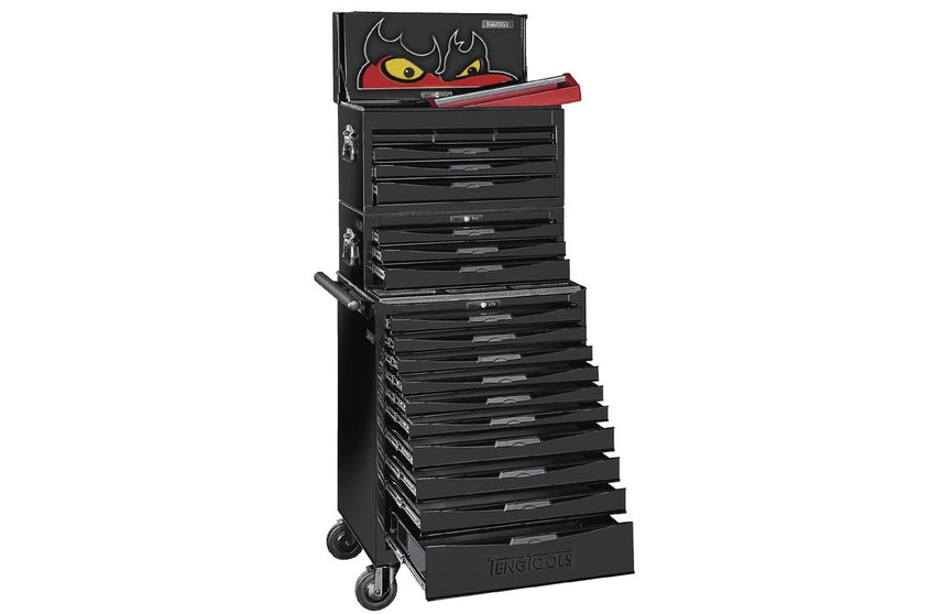 Teng Tools TCMM1011NBK Gevulde Gereedschapswagen – 1011-delig – 16 Laden – Zwart