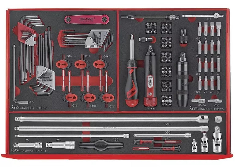 Teng Tools TCEMM417N8 Gereedschapswagen – 417-delig – FOAM Tray System – 8 Laden