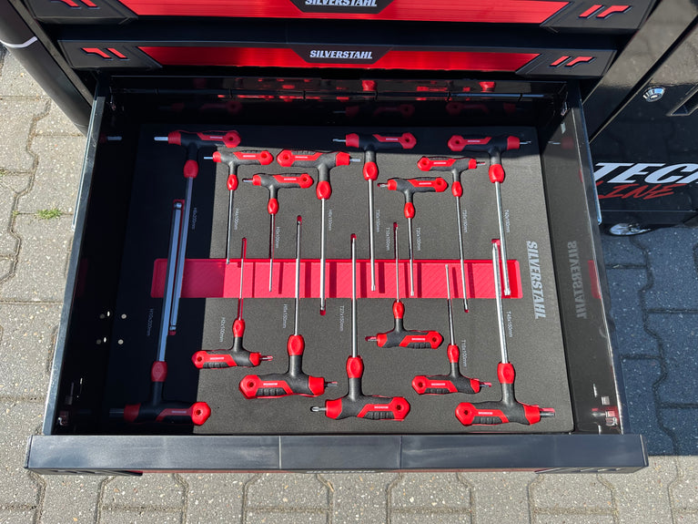 Silverstahl Tech Line Gereedschapwagen – 7 Gevulde Lades + Opbergvak