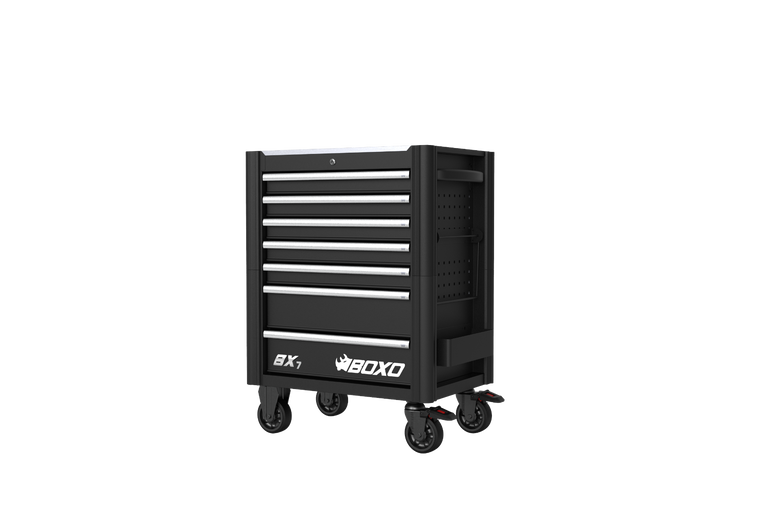 BOXO BX7 Gereedschapwagen 7 lades, Zwart