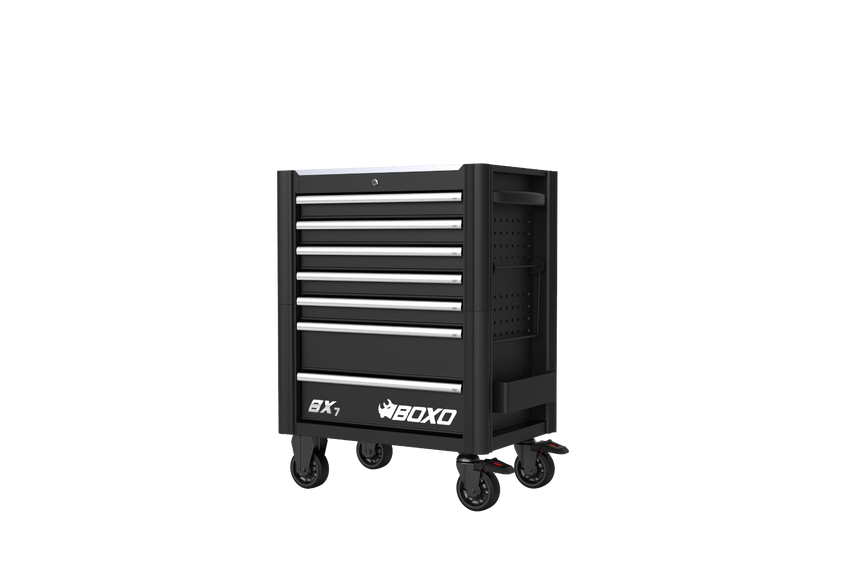 BOXO BX7 Gereedschapwagen 7 lades, Zwart