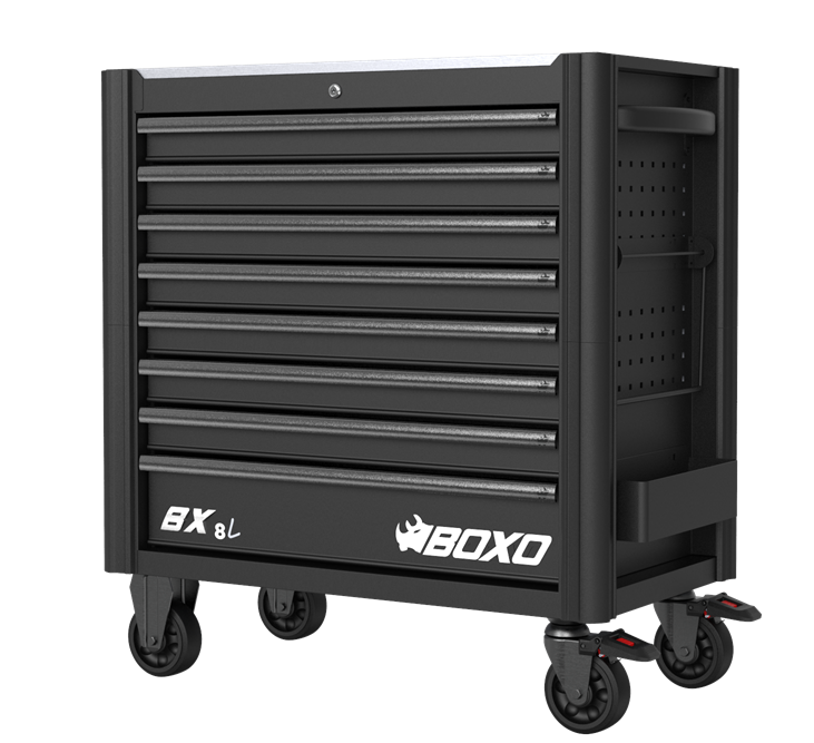 BOXO BX8L Gereedschapwagen 8 laden ZWARTE HGREEP