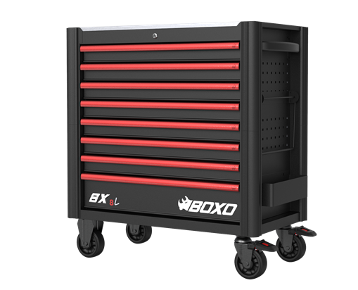 BOXO BX8L Gereedschapwagen 8 laden RODE HGREEP