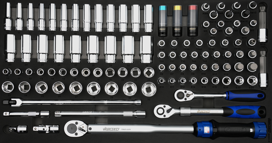 BOXO 106-dlg. 1/2" Dopsleutelset