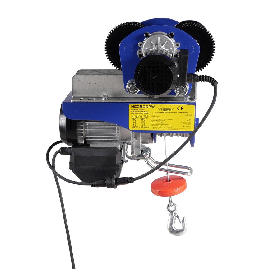 Elektrische takel incl loopkat met draadloze bediening 150 / 300kg 230V