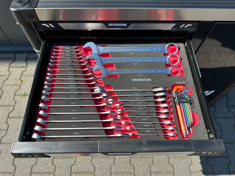 Silverstahl Tech Line Gereedschapwagen – 7 Gevulde Lades + Opbergvak