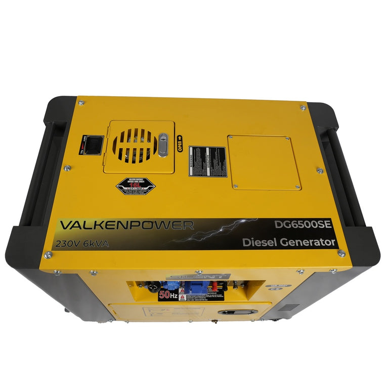 Diesel generator set geluidsgedempt 230V 6kVA met afstandbediening
