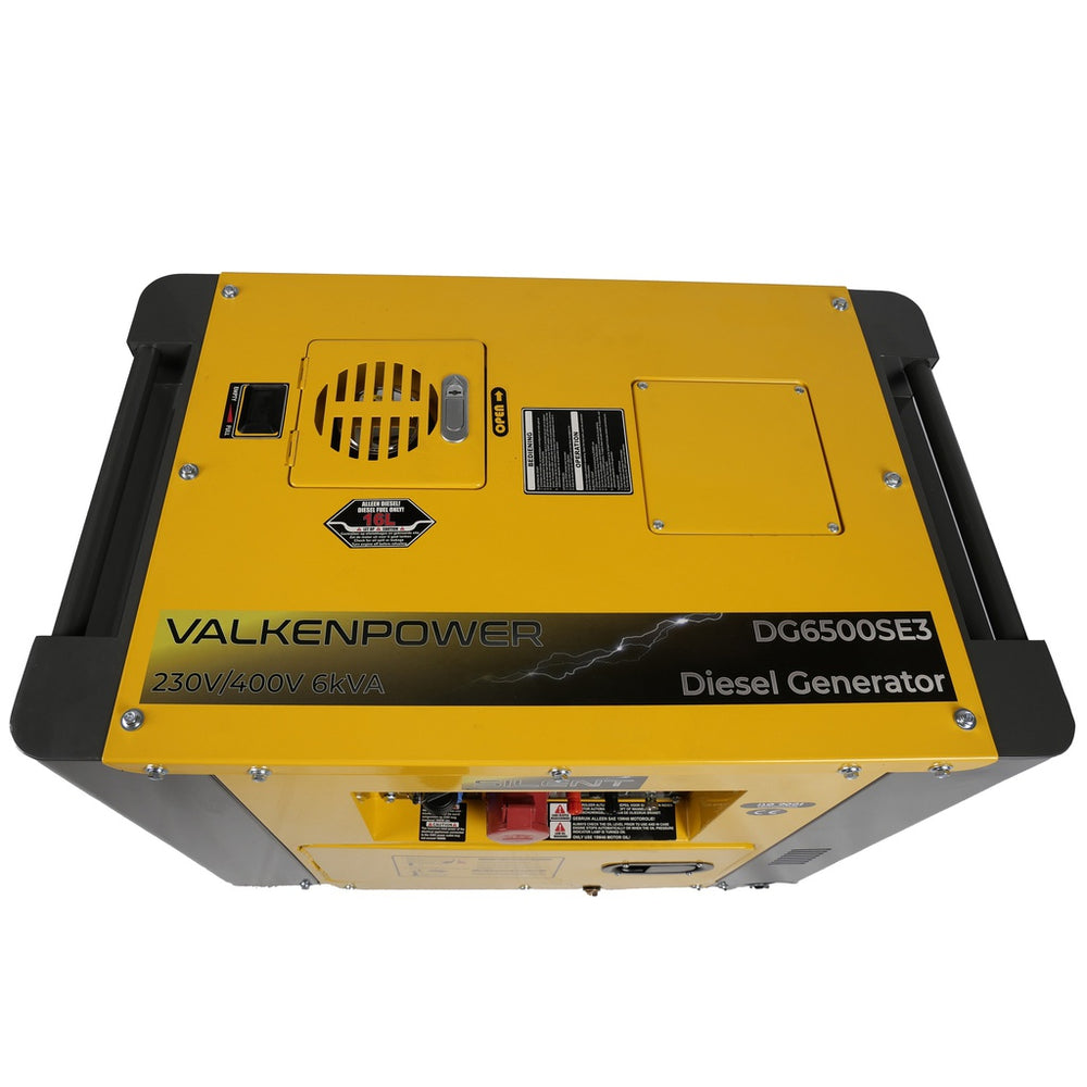 Geluidsgedempte diesel generator set 5 kW – 230V met ATS aansluiting