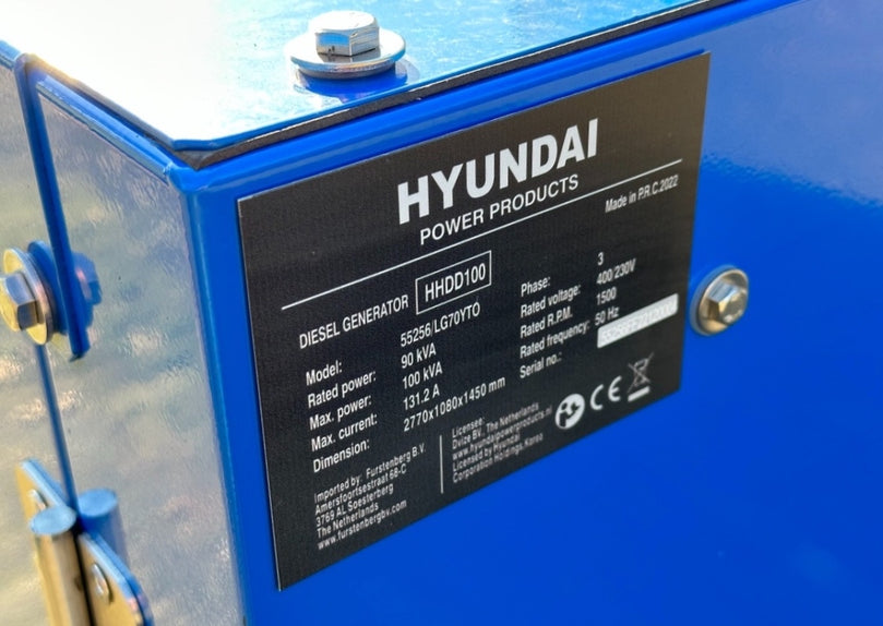 Diesel generator - HYUNDAI HHDD100 100KVA