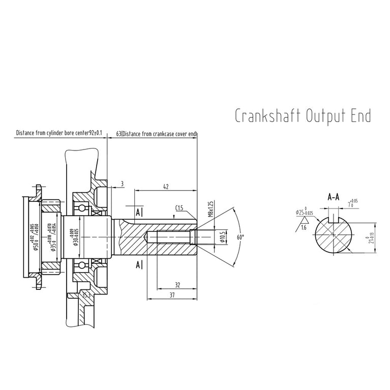 Valkenpower benzinemotor E-start 7.5 pk asmaat 25,4mm