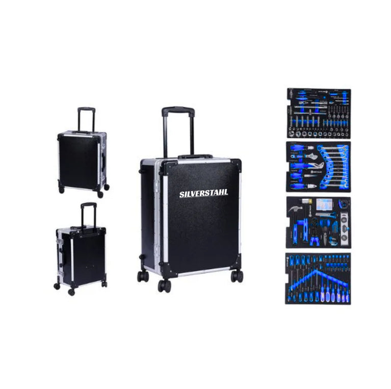 Silverstahl 202-delige Gereedschapskoffer – Compleet met 4 lades (Zwart)