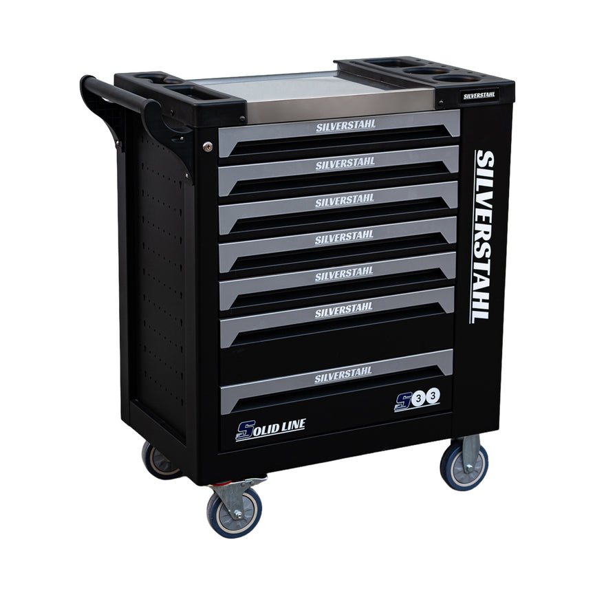 Silverstahl S33 Solid Line Gereedschapswagen – 258-delig (Inclusief Momentsleutel, Mat Zwart)