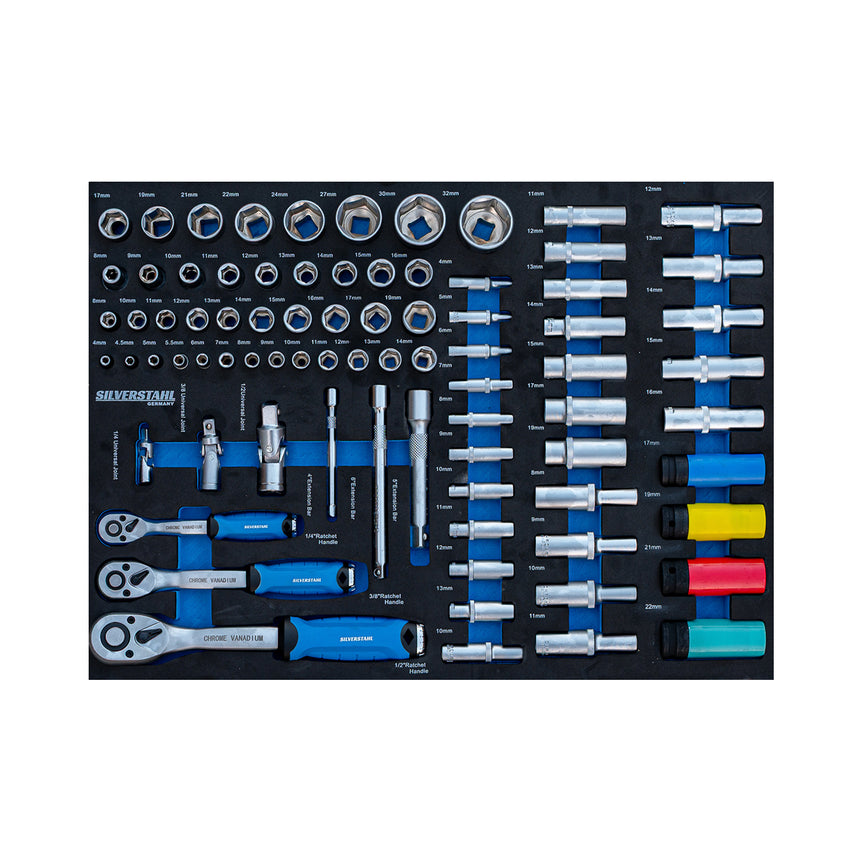 Silverstahl S33 Solid Line Gereedschapswagen – 258-delig (Inclusief Momentsleutel, Mat Zwart)