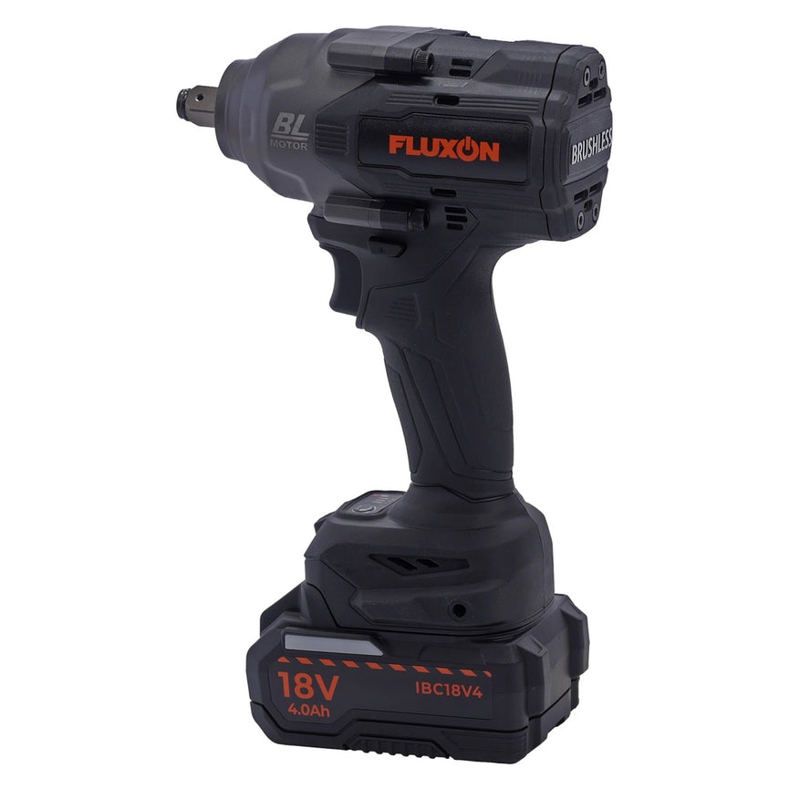 Fluxon Accu Slagmoersleutel 18V 1080 Nm 1/2" met 2x 4.0Ah Accu, Lader en Koffer