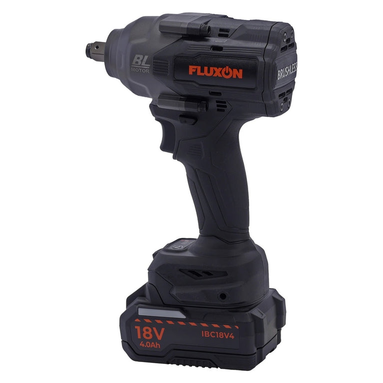 Fluxon Accu Slagmoersleutel 18V 1080 Nm 1/2" met 2x 4.0Ah Accu, Lader en Koffer