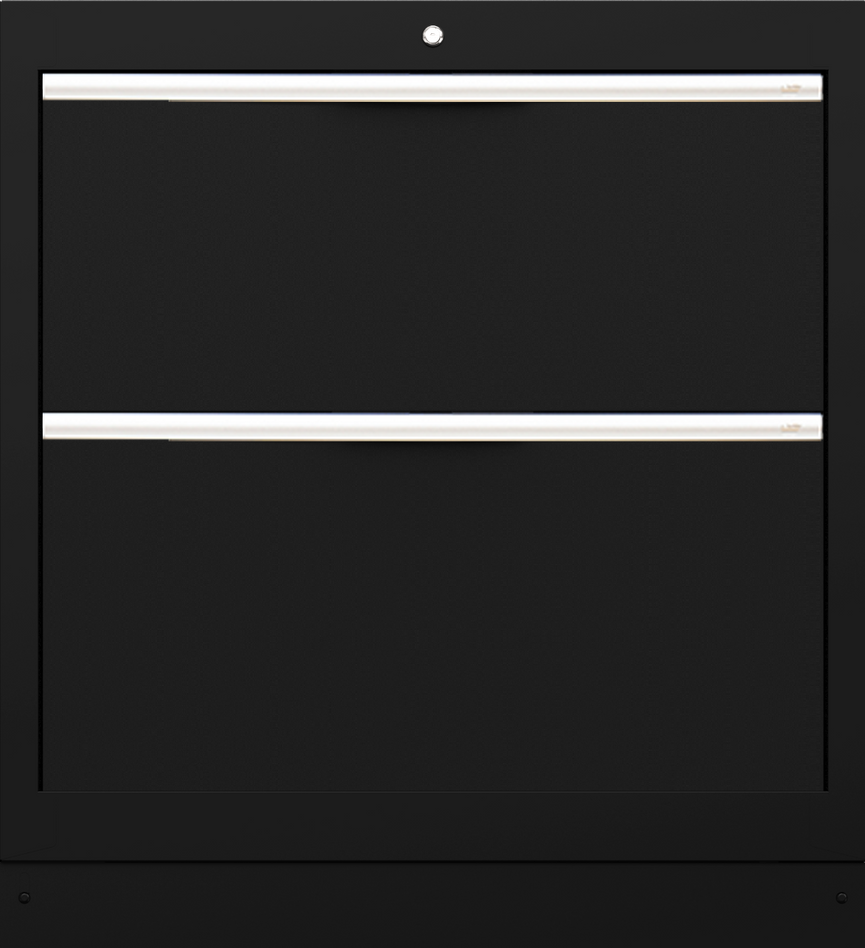 BOXO OSM Onderkast met 2 laden, racing zilver