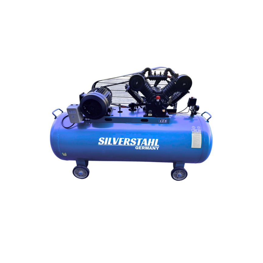 Silverstahl 500L Compressor – 10 pk, 2-cilinder (400V, Industrieel)