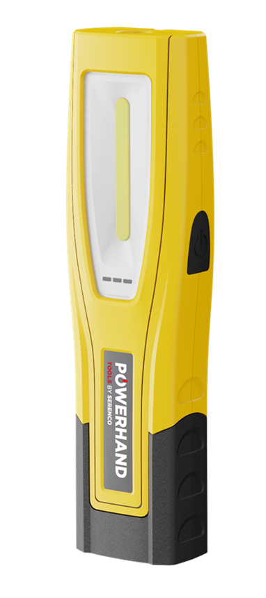 Powerhand COB Werklamp met Inductieladen, geel