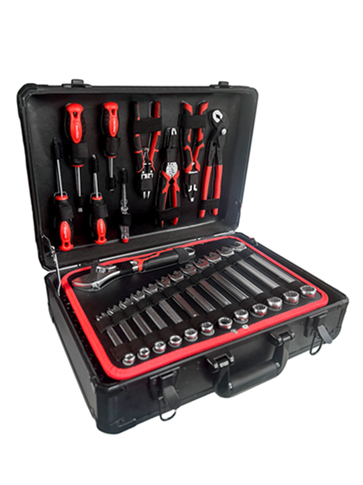 Powerhand 119-delige 1/4'' en 1/2'' gereedschapsset in koffer