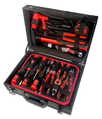 Powerhand 1/4'' en 3/8'' Gereedschapsset, 108-dlg in koffer