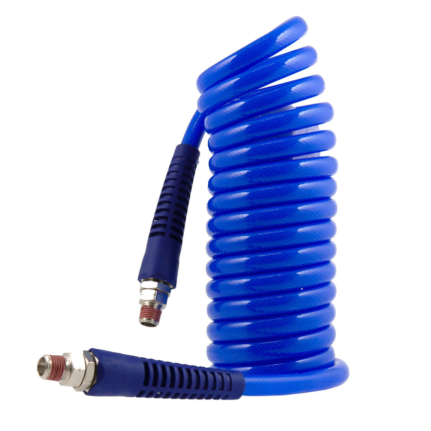 Powerhand PU-oprolbare spiraalslang 8 x 12 mm, 1/4“ aansluiting