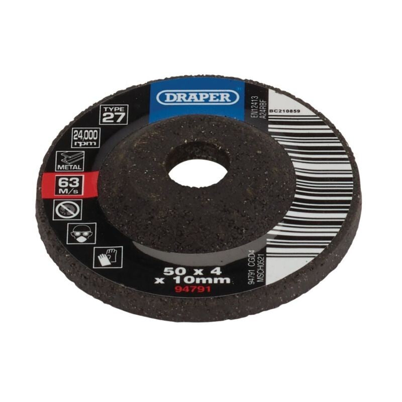 Afbraamschijf kom Ø50x 4mm (asgat 10mm)