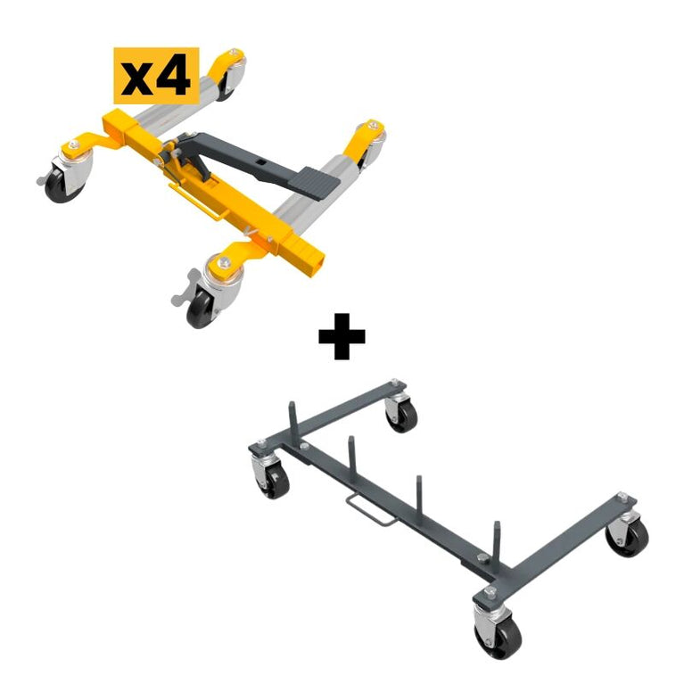 Automover set, 4 automovers + automover rack
