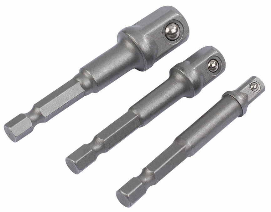 Bithouders/dopadapters 1/4"-3/8"-1/2", 3dlg