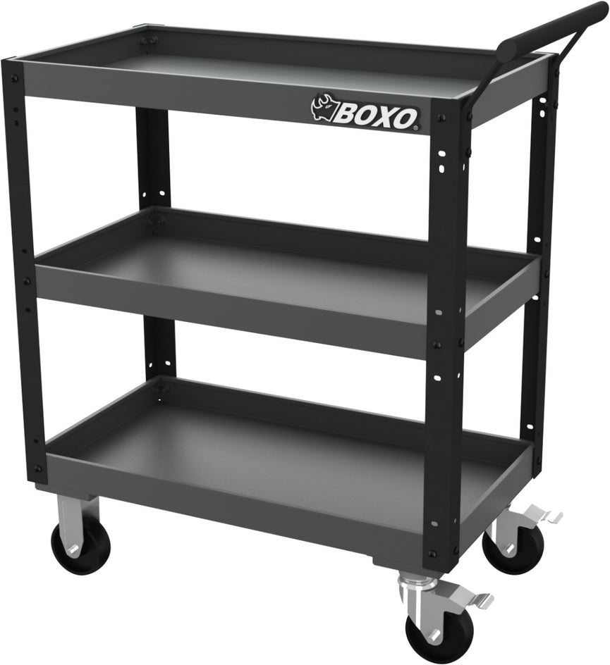 BOXO Industriele transportwagen, zwart-grijs