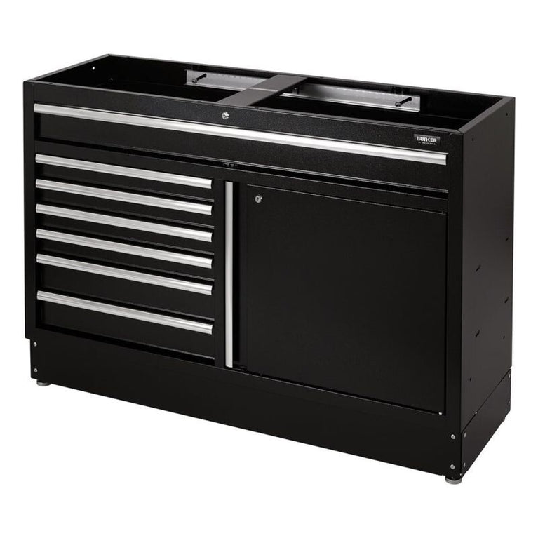 BUNKER 46cm Modulaire vloerkast, 7 lades, 1 deur, 136cm