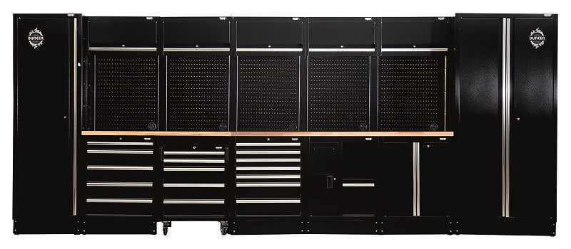 BUNKER 46cm Opbergcombinatie met hardhouten werkblad, 25dlg