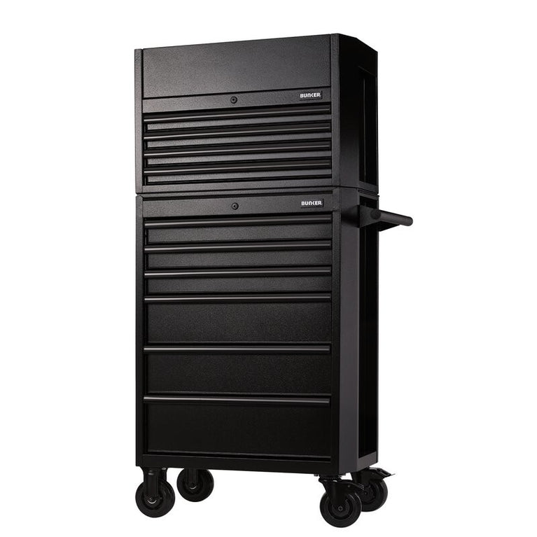 BUNKER Gereedschapswagen met topkoffer, 66cm, zwart