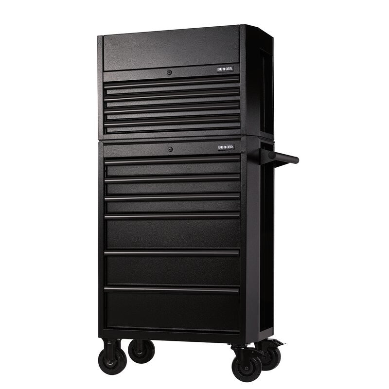 BUNKER Gereedschapswagen met topkoffer, 66cm, zwart
